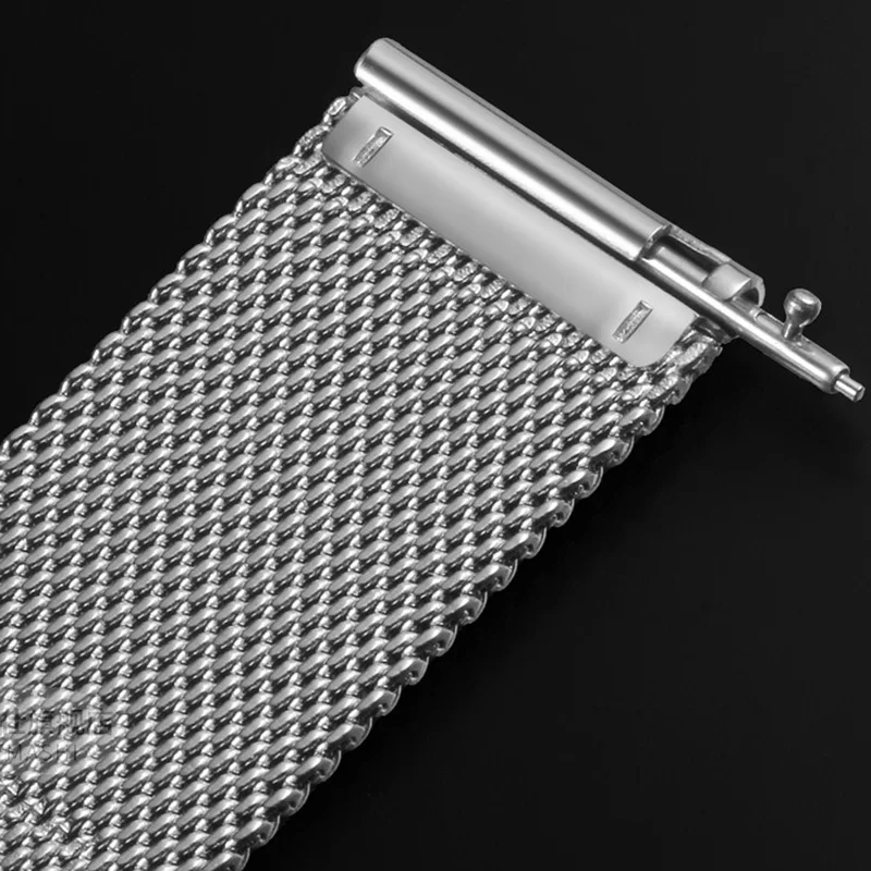 Pulseira de aço inoxidável Milanese Loop Metal para Samsung Watch 4, Classic Strap Belt, 12mm, 14mm, 16mm, 17mm, 18mm, 20mm, 21mm, 22mm, 24