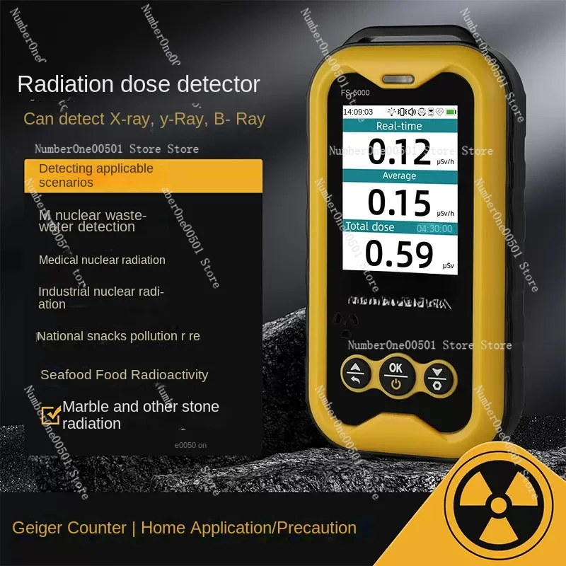 

FS-600 FS-5000 FS-1000 Geiger Counter Radiation dose dosimeter nuclear radiation detector Survey Meter for X Beta Gamma ray