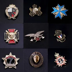 Trendy Metal Academy British style retro star badge, brooch, coat, and badge-