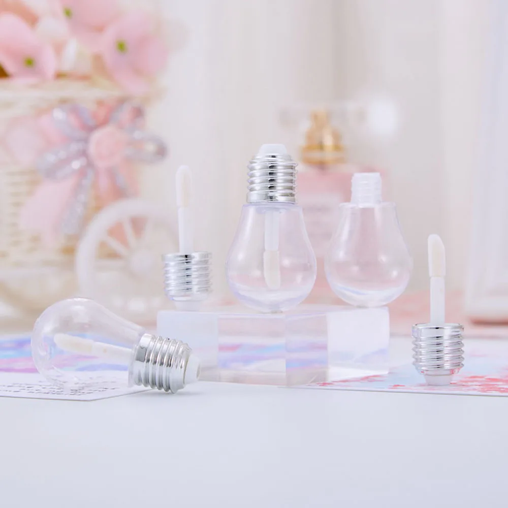 

Plastic 9ml Lip Oil bottle Clear Cute Mini Light Bulb Shape Empty DIY Bottles Lip Gloss Tube Lip Balm Tube