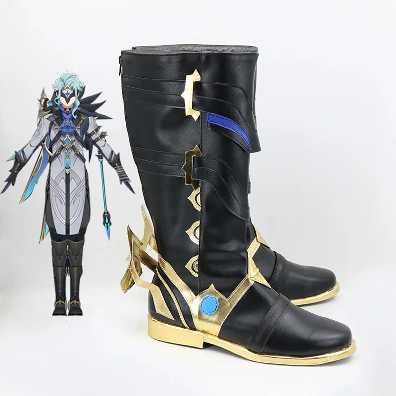 New Game Genshin Impact Snezhnaya Fatui Dottore Cosplay Boots Shoes Adult Halloween Party Costume Accessories