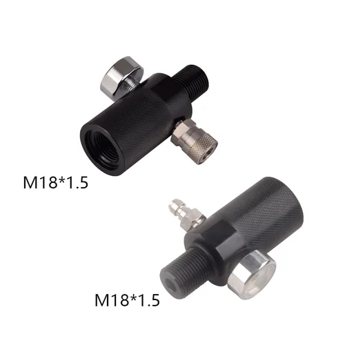 Estación HPA tanque de aire M18 * 1,5, adaptador de llenado de recarga de cilindro de Gas, agua de Soda, flujo de CO2, pintura de aire, bola suave, accesorios de buceo