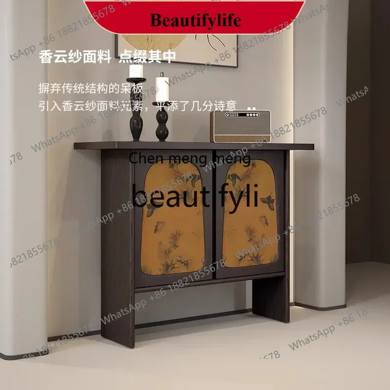 D178  Medieval style entrance decorative cabinet foyer storage storage cabinet side cabinet fragrant cloud yarn