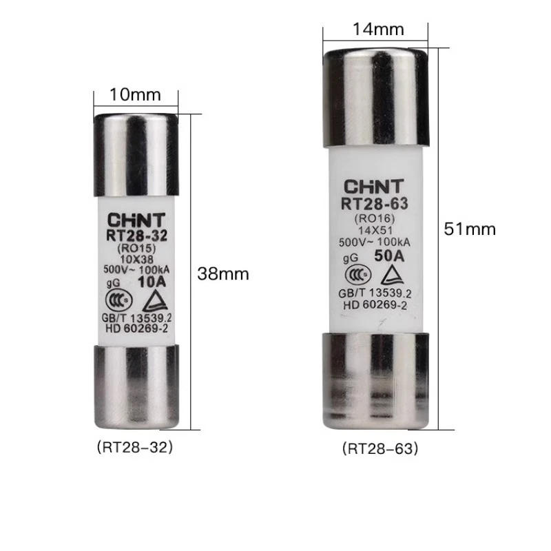 10PCS/1SET/ Fuse RT28N-32X 63X 1P 2P 3P With Lamp Fuse Base Rail Type RT18 Melt Core