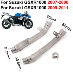 Slip On For SUZUKI GSX-R1000 GSXR1000 K7 K8 K9 L0 L1 2007 - 2011 Motorcycle Exhaust Middle Link Pipe Modify Escape Muffler Tube
