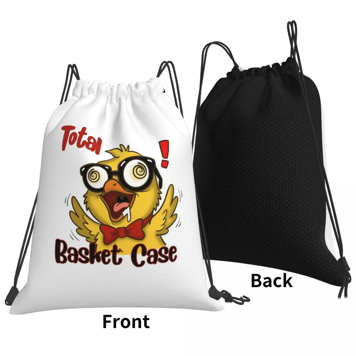 Total Basket Case Chick Backpacks Fashion Drawstring Bundle Pocket Sports Bag Book Bags for Travel School