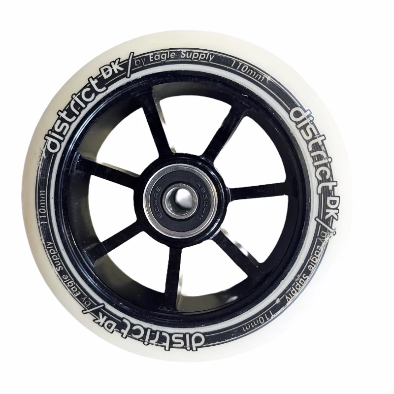 2pcs 110mm Polyurethane Wheels Lightweight Durable Smooth Silent Rolling for Scooters Strollers