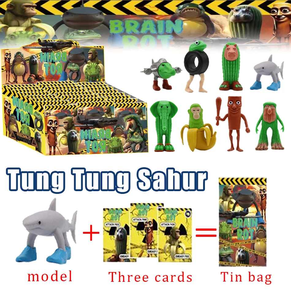 

Figura italiana Brainrot Tung Sahur juguete Tralalero Tralala figuras Bombardino Crocodilo Shimpanzini Bananini modelo decoració