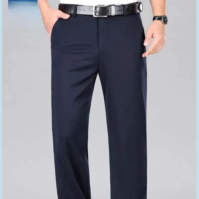 

Spring Autumn Solid Color Button Zipper Pockets Men's Clothing Casual Formal Pencil Trousers Trouser Suits Boyfriend Pants