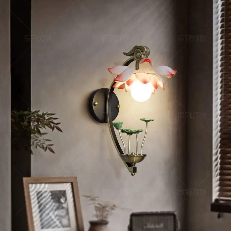 

Creative new Chinese style wall lamp, living room background wall lamp, dining room study corridor lamp