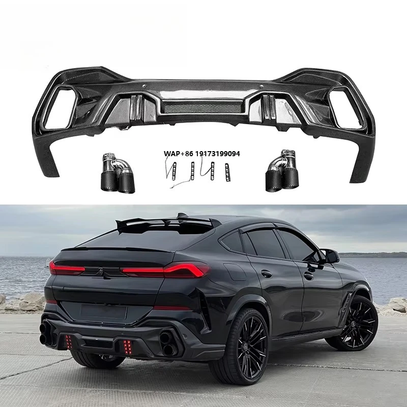 

For G06 X6 40i 50i 40d Rear Bumper Lip Spoiler Splitter Body Kit Carbon Fiber X6 Larte Style Rear Diffuser New Condition