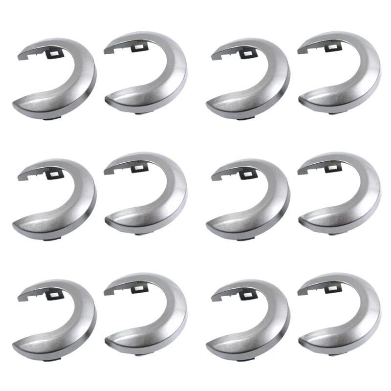 

A48P-12Pcs Car Interior Door Handle Cover Handle Escutcheon For Nissan Tiida 2005-2010 1.6 LIVINA NV200 Geniss Silver Gray