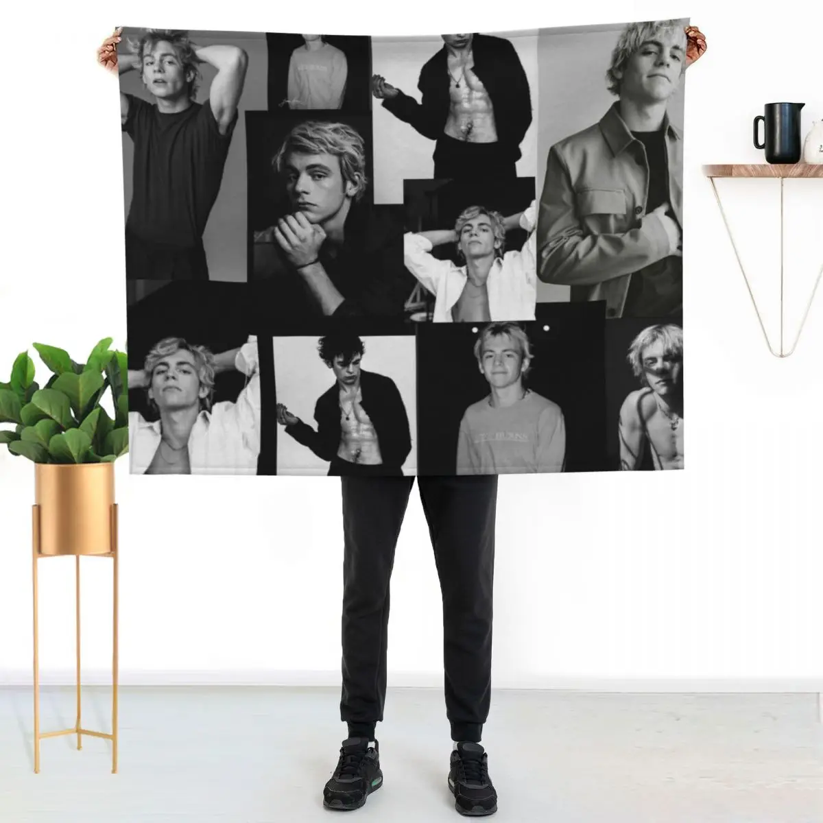 Ross Lynch collage Throw Blanket Hairys Large funny gift Sofa Throw Beautifuls for sofa Blankets