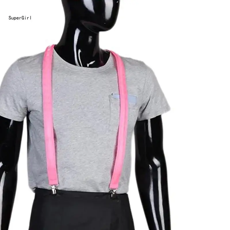 ผู้ชายสายรัดเข็มขัดผู้ใหญ่ Night Club LED Suspenders คอสเพลย์เครื่องแต่งกายเรืองแสงรั้ง J78E