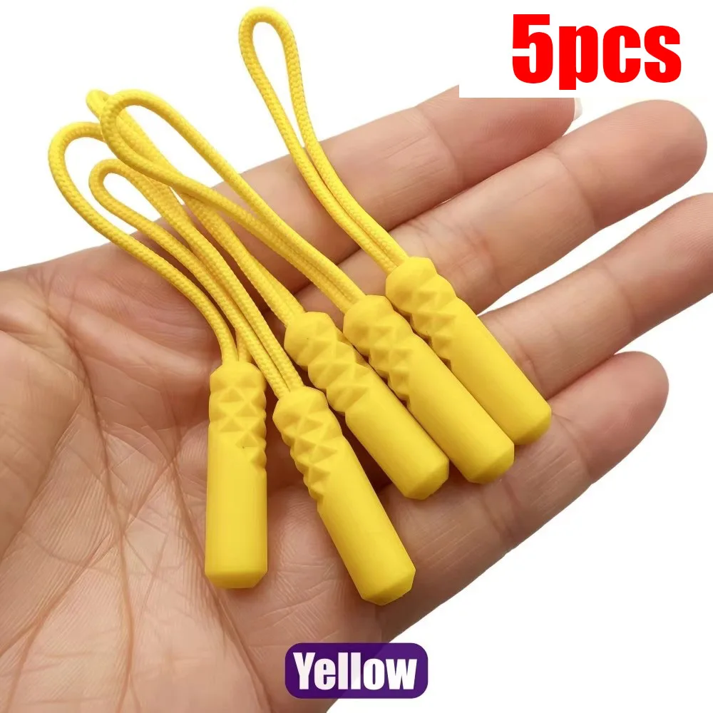5/10 Stück Reißverschluss-Zippergriffe mit Seilenden, Ersatz-Clips für kaputte Schnallen, Reißverschlusskordel-Anhänger für Reisetaschen, Koffer, Zelte, Rucksäcke
