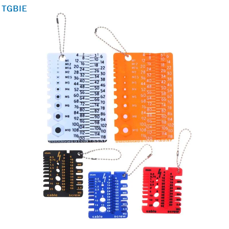 [TL]Screw Size Measuring Gauge M1-M10 Multi Spec Thread Checker Portable Bolt Nut Measuring Tool for Hardware Stores