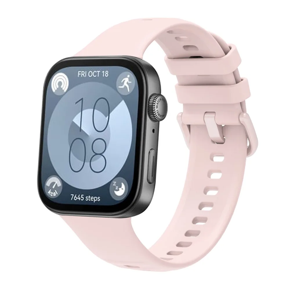 Nova pulseira de relógio de silicone respirável substituição pulseira acessórios relógio inteligente pulseira para huawei relógio ajuste 3