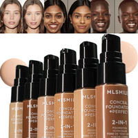Matte Liquid Foundation Oil Control Pre-makeup Concealer Bb Cream Natural Long-lasting Face Base Foundation Professional Makeup