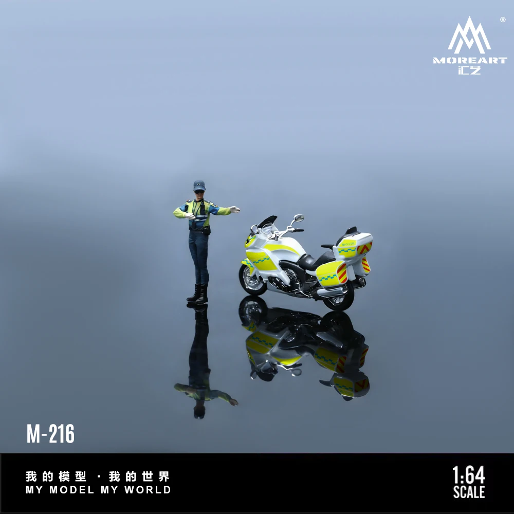 *Pre-Order*MoreArt 1:64 Police Motorcycle Female mounted Police figure Set A, Resin Model For Gift&Display&Collection