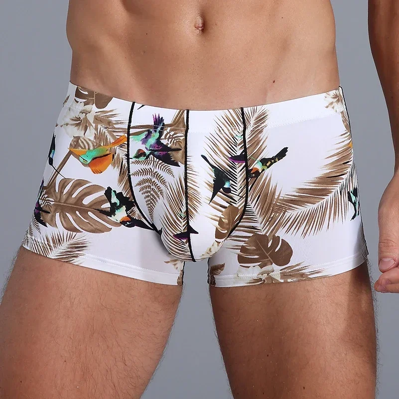

New Boxers for Men Underwear Ice Silk Solid Cuecas Masculina Calzoncillo Male Boxershorts Size S-XXL