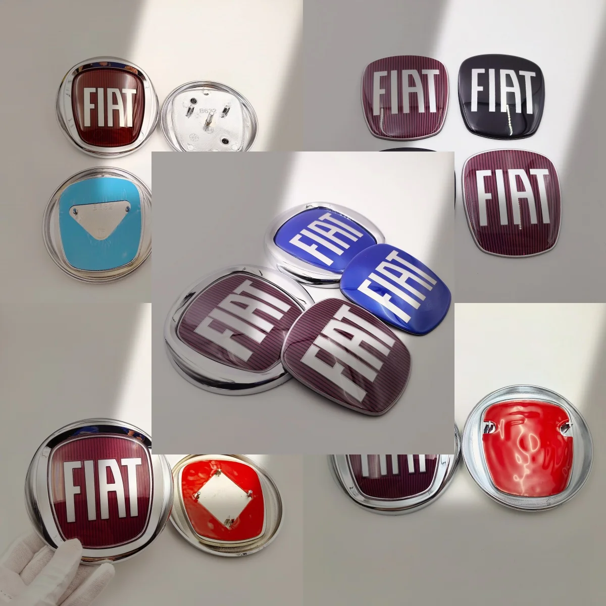 64/85/90/95/100/120mm FIAT Car Badge Front Grille Rear Trunk Hood Lid Logo Cover Emblem Hood Front Bonnet Grill Rear Trunk Badge