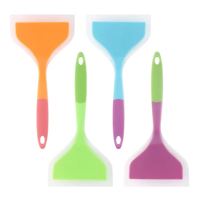 Multi-Purpose Non-Stick Pan Utensils - Silicone Egg Spatula, Wide Pancake Turner, and Egg Flipper for Cooking and Baking view 2