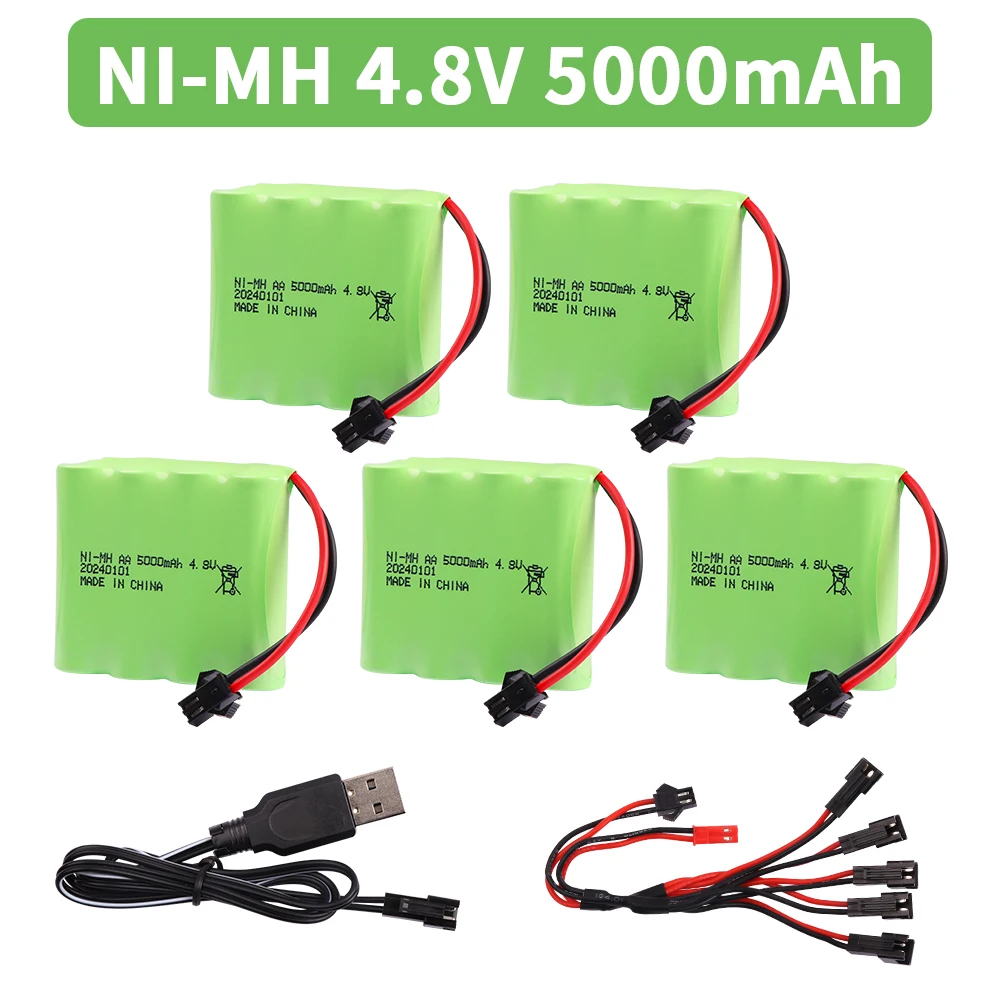 5000mah 4.8V ni-mh batteria AA M modello per Rc Toys Car Tank Robot Boat Gun ni-mh AA 4.8v batteria ricaricabile ad alta capacità