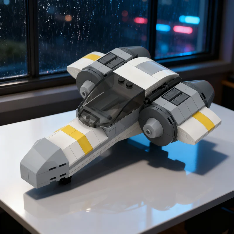 184pcs MOC Star Battle Z95 Interceptor Model Building Blocks Collection Assemble Creative Display 3D Brick Birthday Education