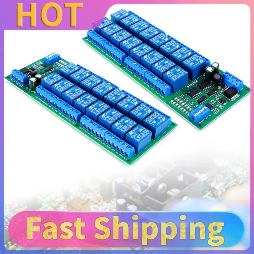 

16 Channel Switch Module RS485 Relay Module Control Switch Board for PLC PTZ Camera Motor LED