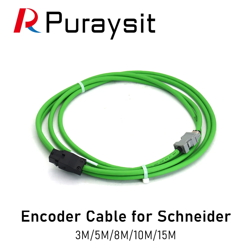 

Puraysit Low Power Servo Motor Encoder Cable VW3M8D1AR30 VW3M8D1AR80 VW3M8D1AR50 VW3M8D1AR100 for Schneider LXM23D LXM26 LXM28