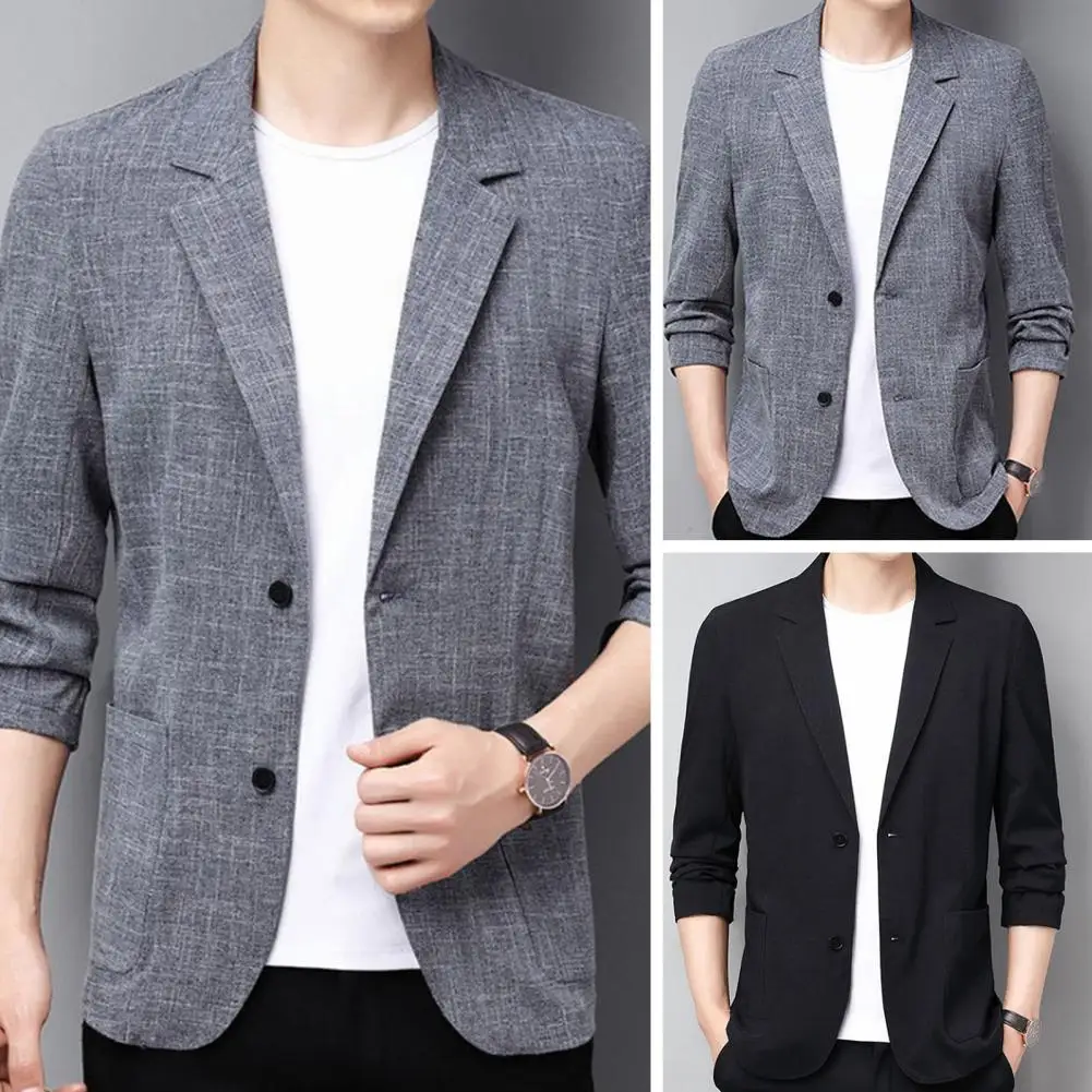 Men Thin Suit Blazers Jackets Business Casual Suit Coats New Spring Summer Formal Wear Slim Fit Blazers Cardigan Suit Jacket