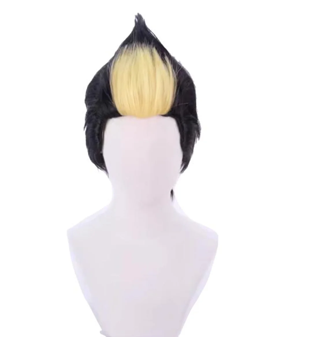 cosplay Tokyo Revengers Hanma xiuji wig Anime Party Black Golden Yellow Short wig