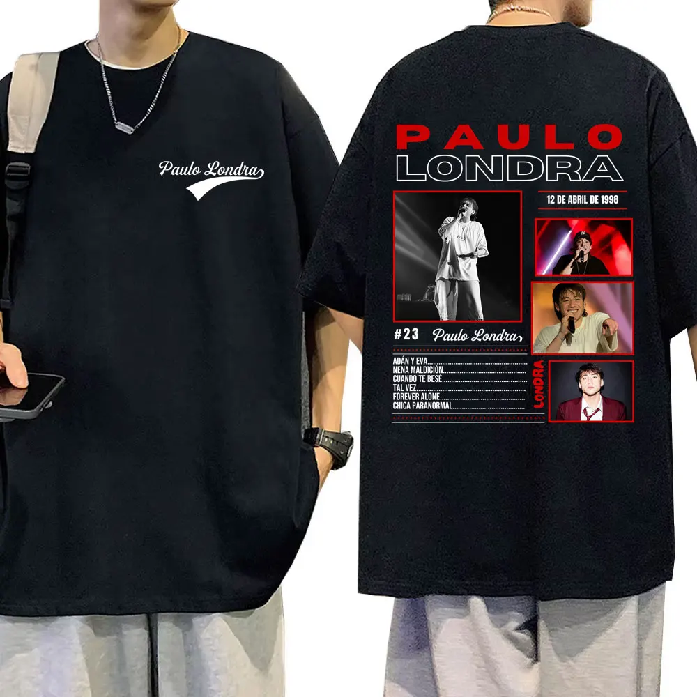 

Rapper Paulo Londra Album 2025 Tour T-shirt Men Women Fashion Hip Hop Oversized T Shirt Male Casual Cotton T-shirts Streetwear