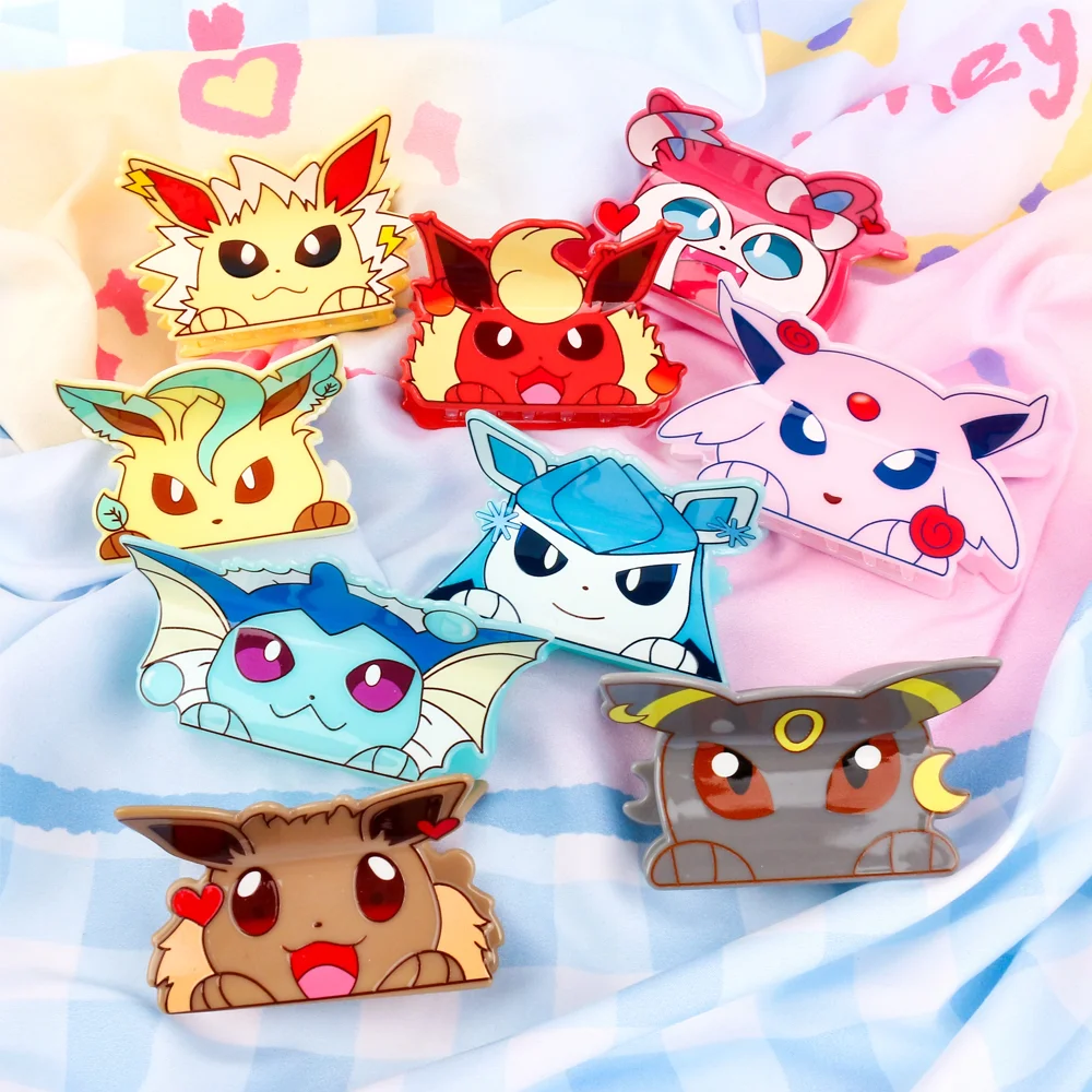 1 قطعة/5PCSPokémon Eevee مخالب الشعر. متوفر بأشكال مختلفة، وهي إضافة ممتعة لمجموعة إكسسوارات الشعر اليومية.