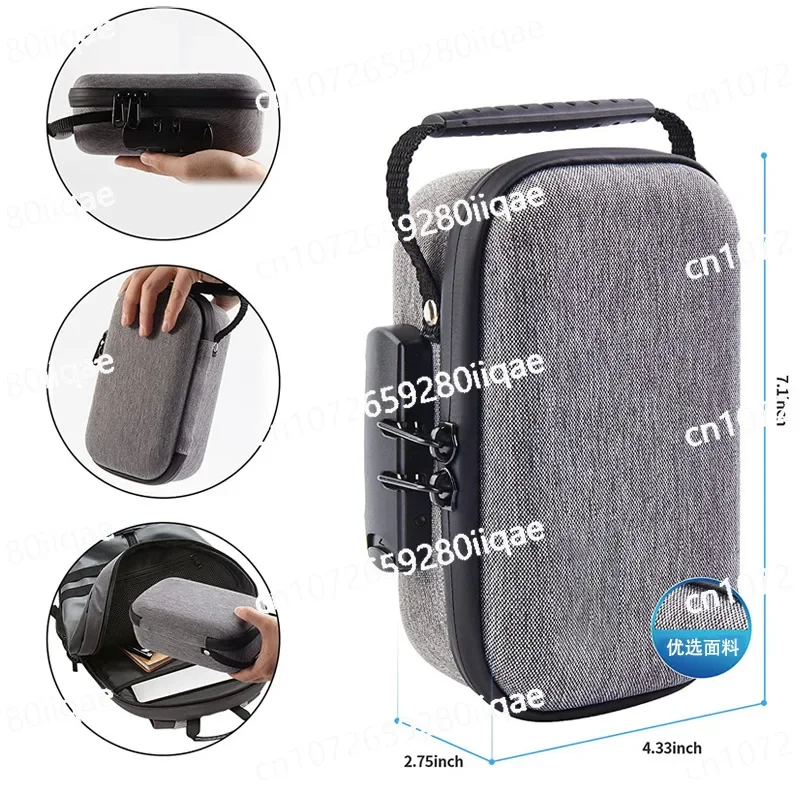 Travel smoke-proof deodorant box carbon lining lock waterproof deodorant stash bag with password lock deodorant stash bag