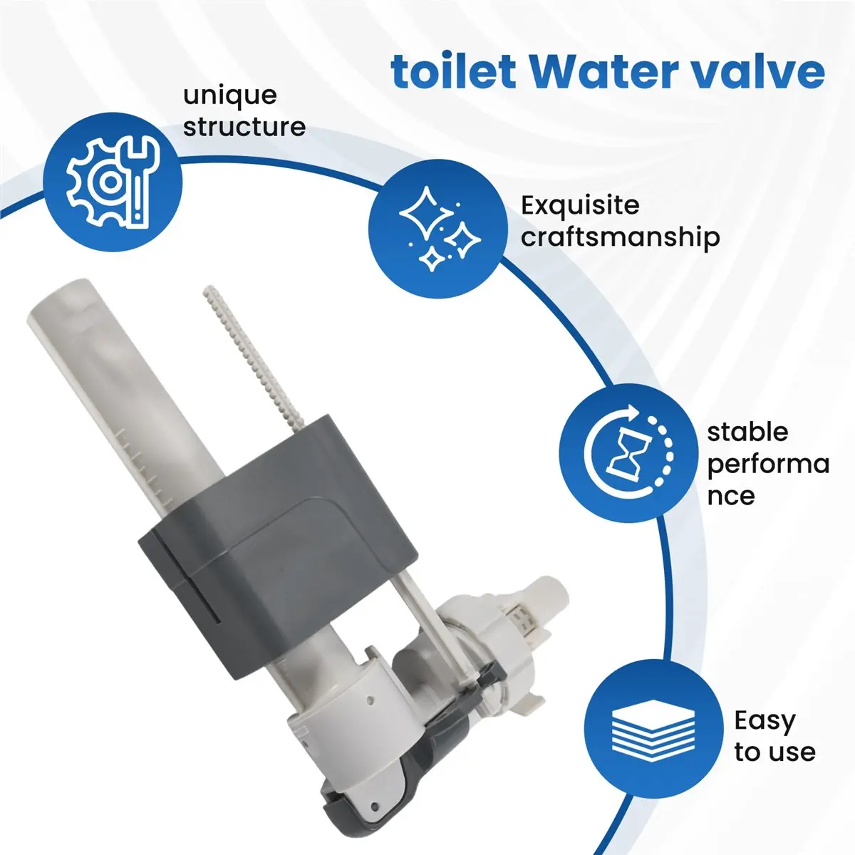 [N88R] Bathroom In-Wall Water Tank Inlet Valve Hang Wall Hanging Toilet Water Valve Water Inlet Accessories G3/8inch
