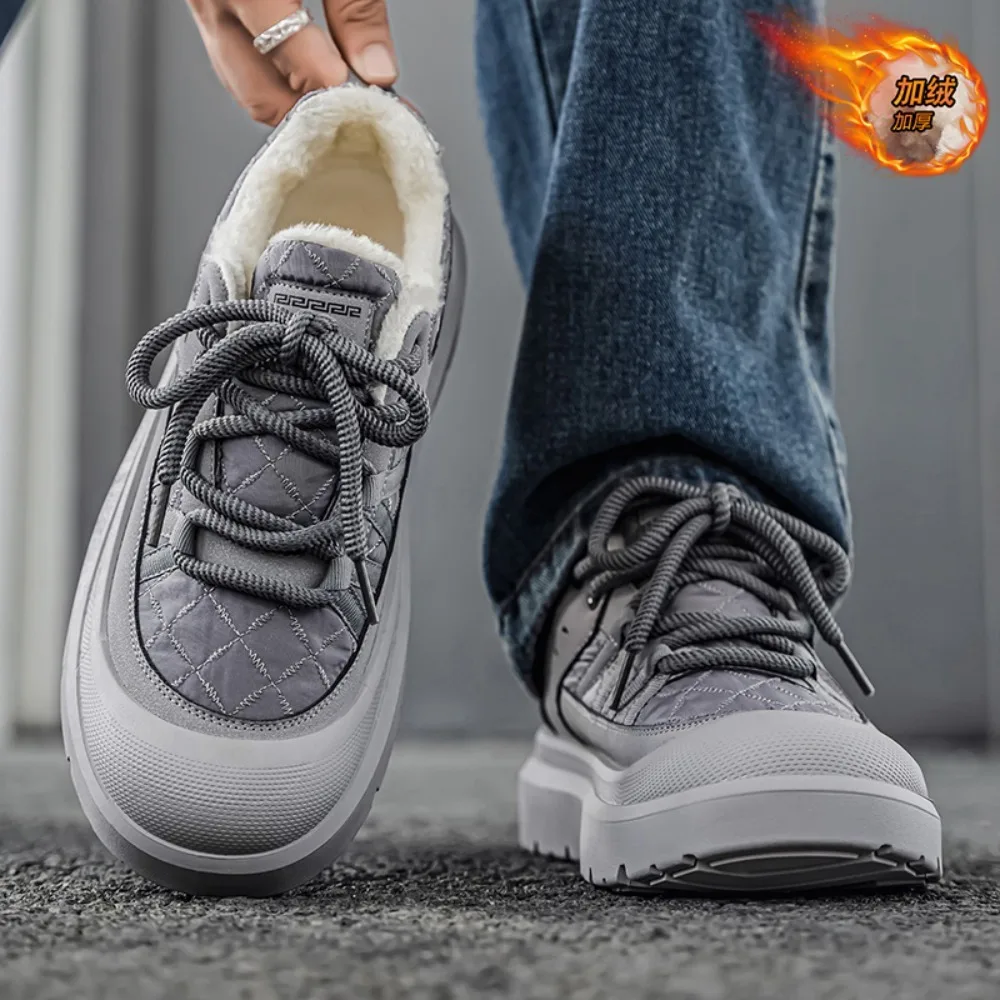 

Winter Mel Low cut Fashion Versatile Casual Shoes flat bottom Comfortable and Warm Genuine Leather True Fur Snow Boots for Women