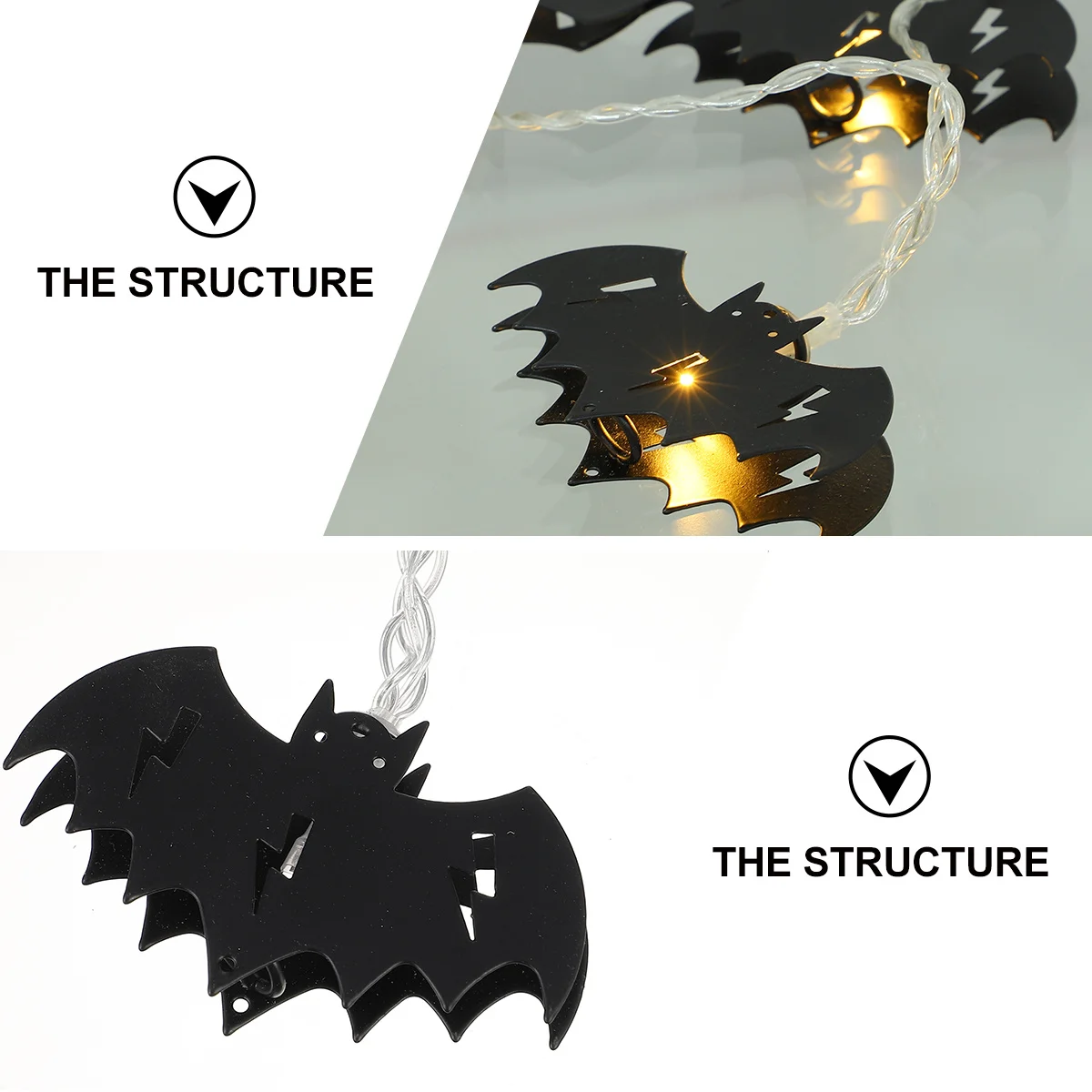

2 Meters 10 Leds Halloween Bat String Lights Decorative Lamp for Party Bedroom Night Scene Festival Supplies