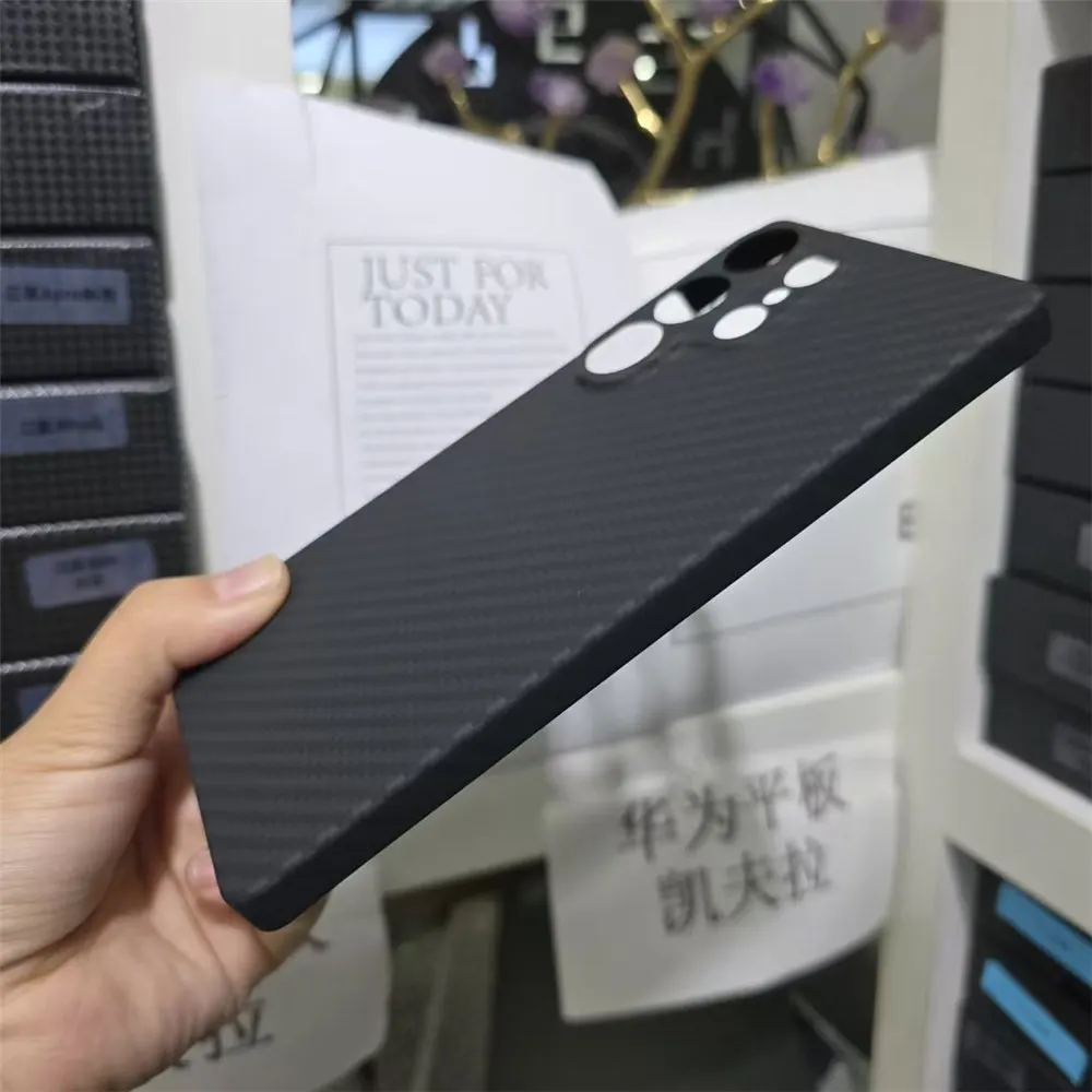 Premium Carbon Fiber Slim Case for Samsung Galaxy S25 S25+ S25 Ultra Matte Back Cover