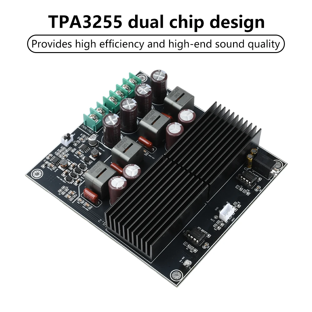 TPA3255 Hifi Dual Core Amplifier Module 600W+600W DC 19-50V Stereo Dual Channel Amplifier Board Digital Audio Amplifier Boards