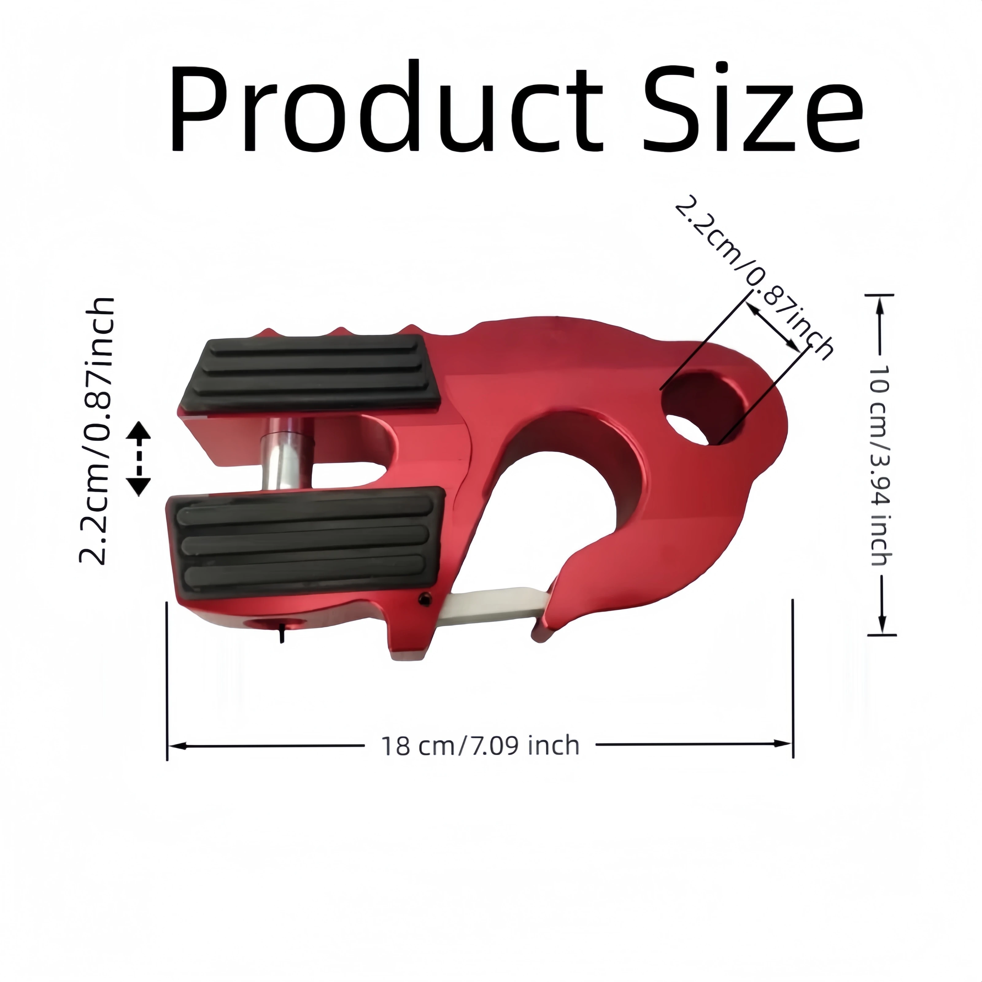 Flat Winch Shackle Recovery Hook 30,000LB Mount Assembly Tow Haul ATV UTV With Iron Pin & Rubber Guard Universal Fit