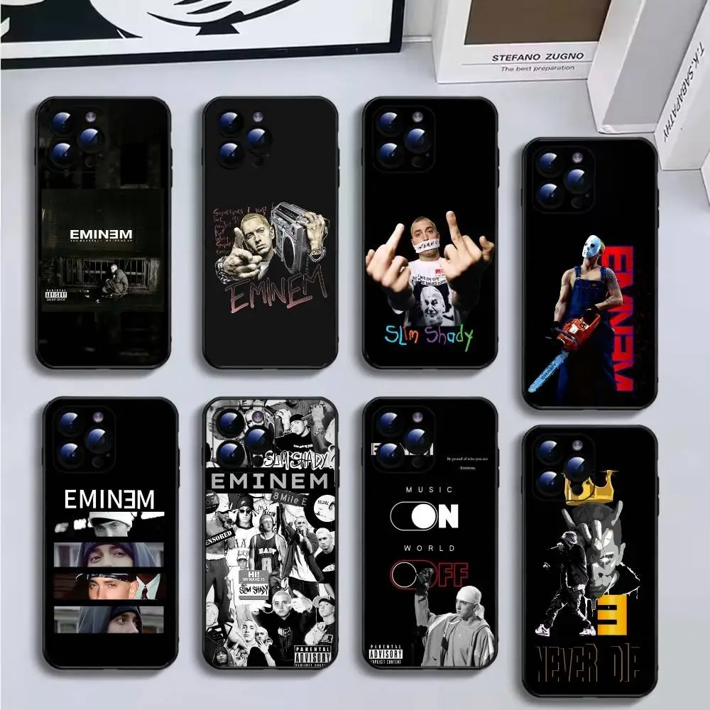 

Rapper E-Eminem Phone Case For iPhone16,15,14,13,12,11 Plus,Pro Max,XS,X,XR,SE,Mini,8,7,Soft Black Cover