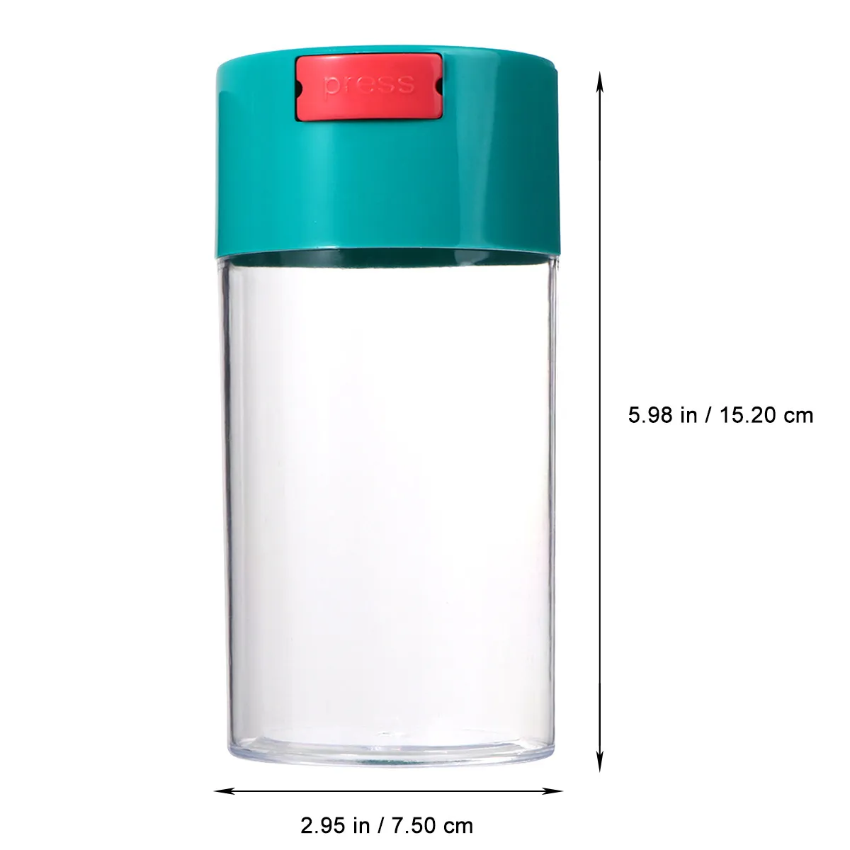 2Pcs Food-Grade Airtight Storage Jar Transparent Sealed Can for Flour Sugar Rice Coffee Beans Nuts Grains Snacks Tea Leaves