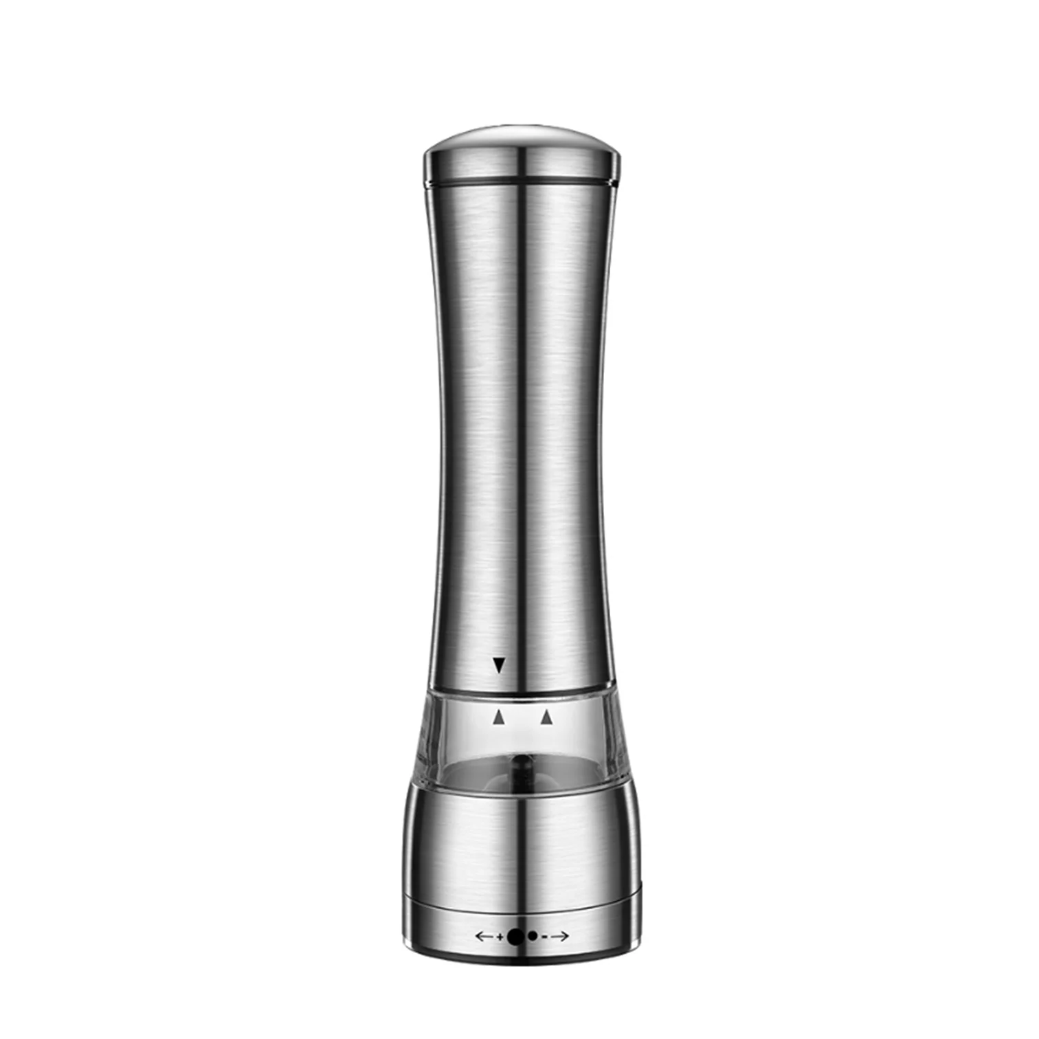 

LFGB Certification 304 Stainless Steel Manual Pepper Grinder Adjustable Thickness Salt Mill Visible Kitchen Condiment Mincer