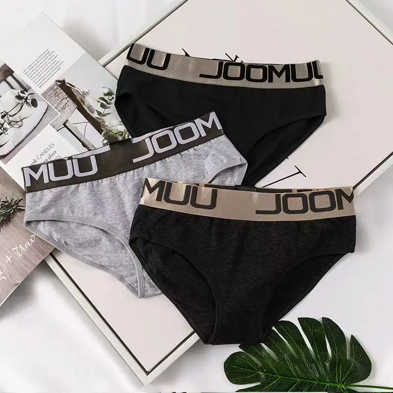 3PCS New Ultra Soft 100% cotton Women\'s boxer panties Sexy Sports Briefs for women Female Boyshorts Lady Underwear Lingerie