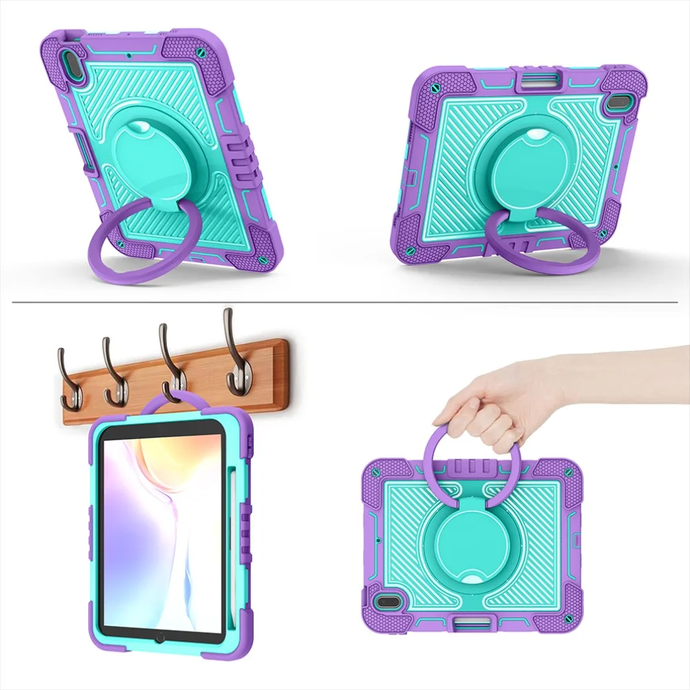 حافظة تابلت لجهاز iPad 10th 10.9 بوصة (2022) وiPad 11th (A16) 11 بوصة (2025)، مع حامل دوار وحزام كتف قابل للتعديل #2