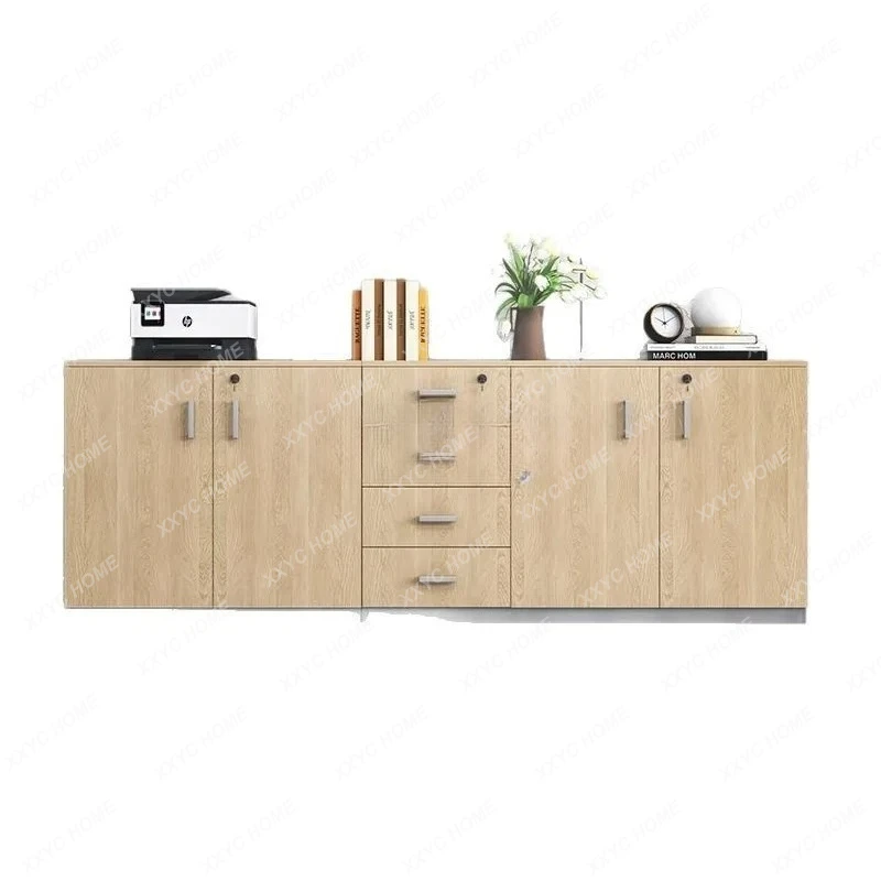 Office File Low Cabinet Archive Data Storage Office Organizer Wooden Partition Cabinet