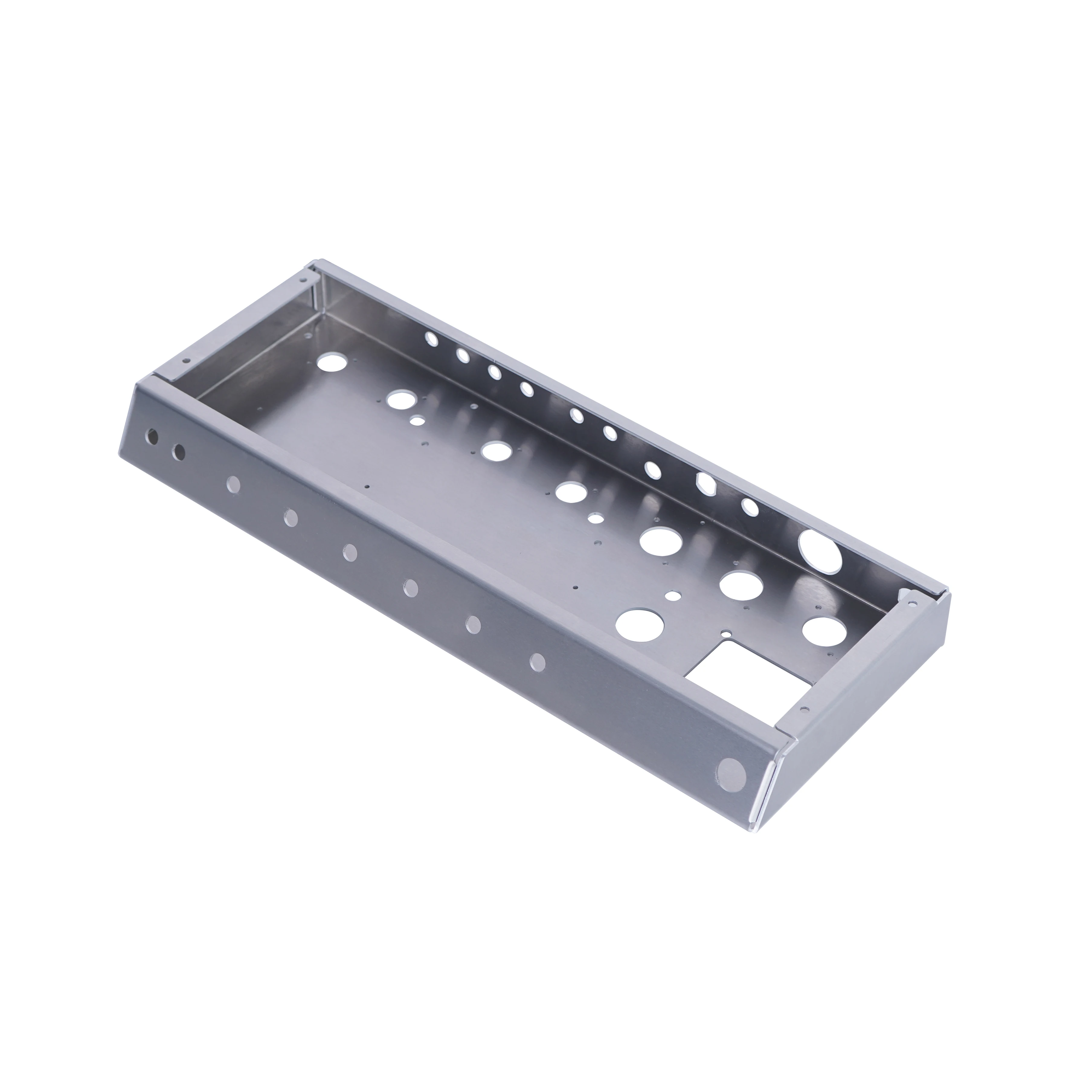 DIY Guitar Tube Amplifier Chrome Plated Aluminium Blackface Reverb Style 467x183x45mm Amplifier Chassis