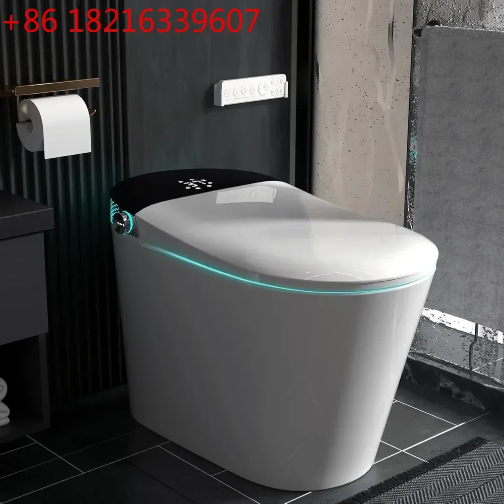 YAO Smart Toilet Bidet with Tank Built in, One Piece Auto Open Close Lid, Foot Sensor Heated Seat Warm Water Sprayer & Dryer，