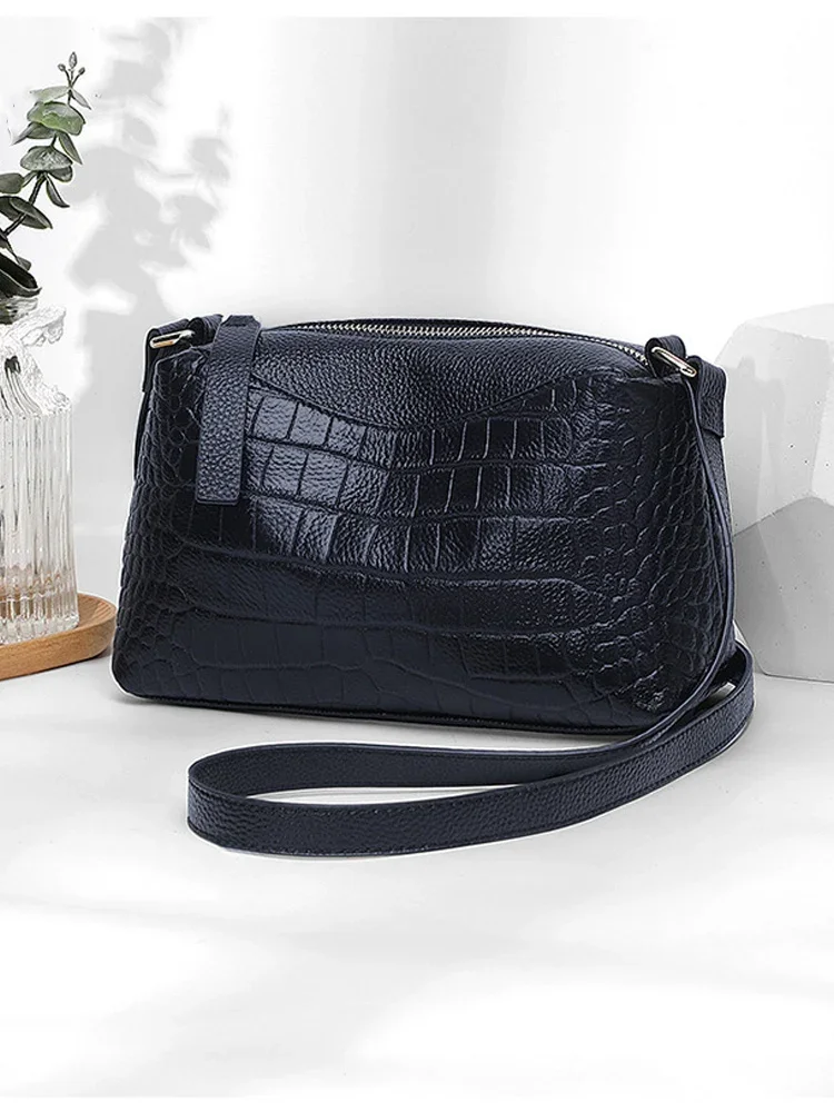 

Women's Luxury Designer Cowhide Handbags Female Natural Cow Leather Shoulder Bag Ladies Soft Retro Crossbody Underarm Bags Lady